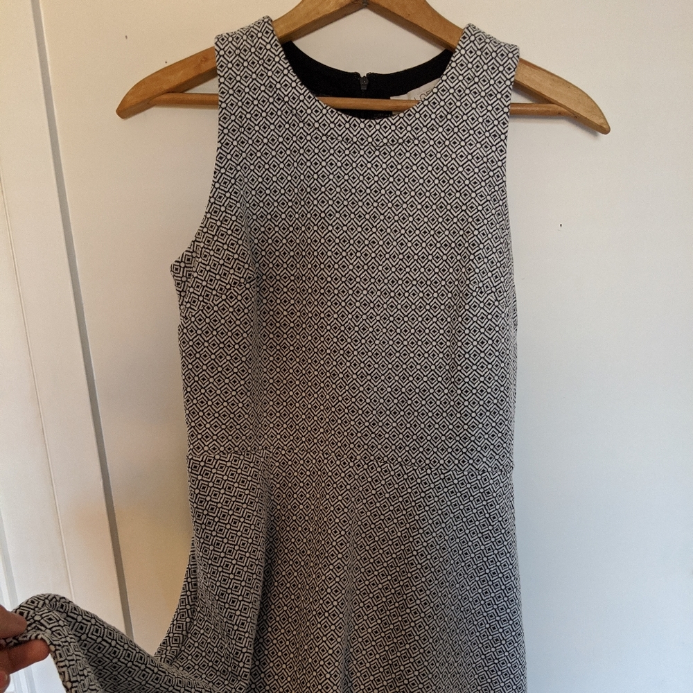 printed fit n flare dress